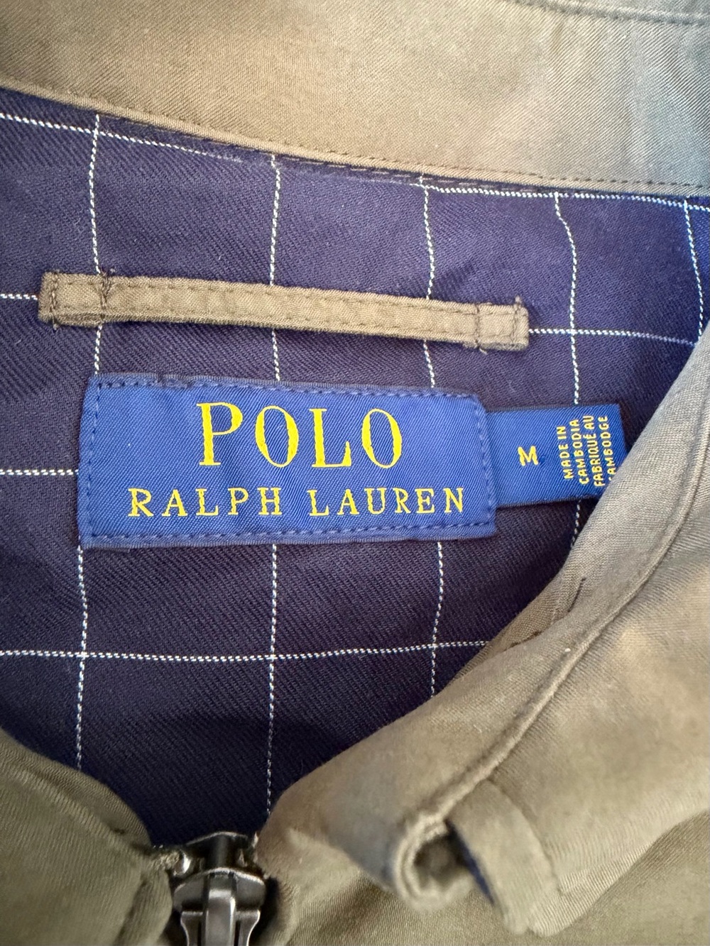 Polo Ralph Lauren Bi-Swing Harrington Bomber Jacket Olive Green Full Zip size M - Picture 3 of 7
